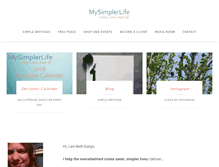 Tablet Screenshot of mysimplerlife.com